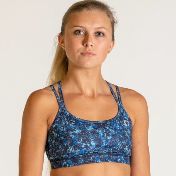 Roen Activewear Switchback Bra Blue Grunge - Picture 1 of 4